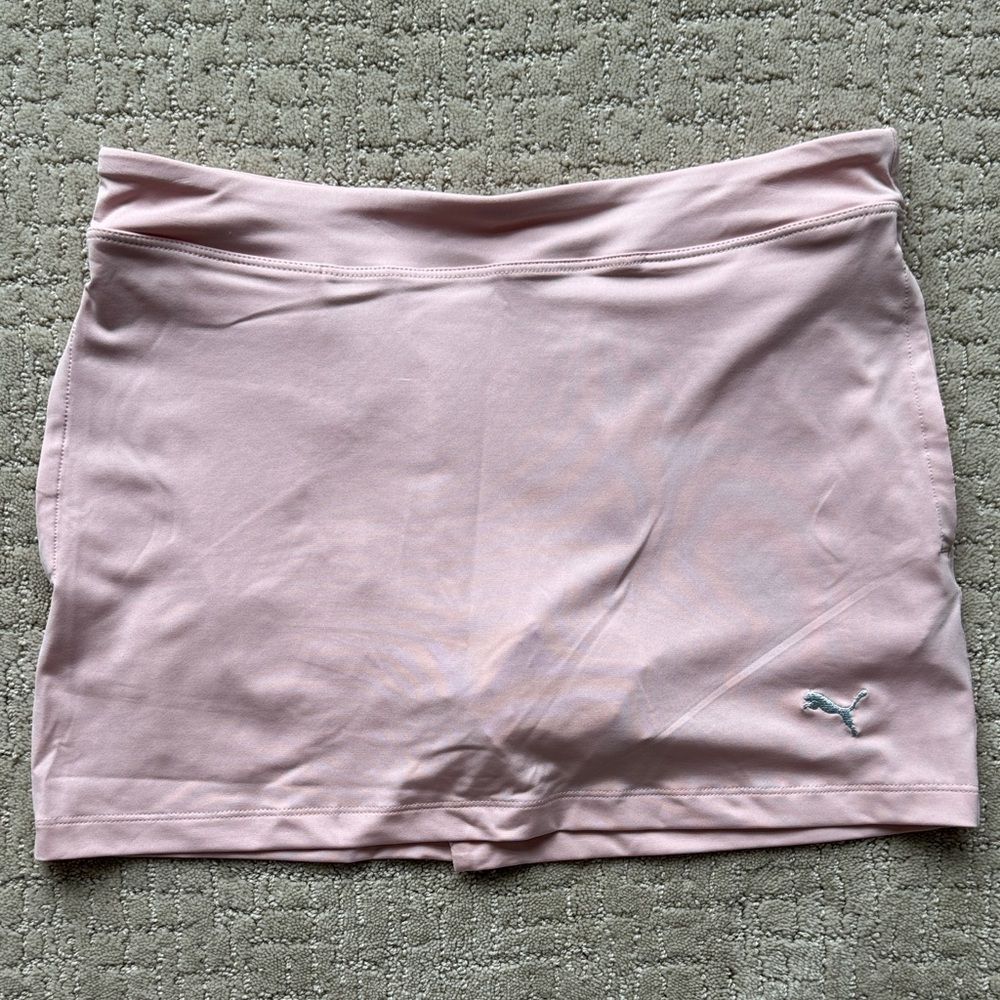 Puma Soft Pink Girl Golf Skirt with Shorts - size large